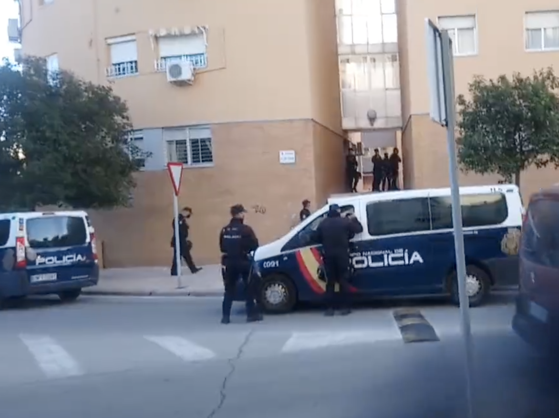 Detención de manifestantes por la huelga del metal en el Río San Pedro.