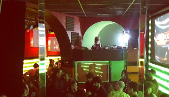 Vistas del anterior Medussa, situado en el mismo local que ahora, desde la cabina de dj.