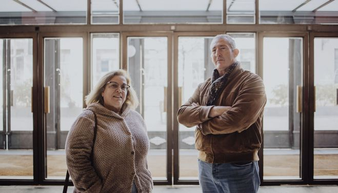 Clara Cantero y Bartolomé Benítez en días pasados, en el Teatro Villamarta