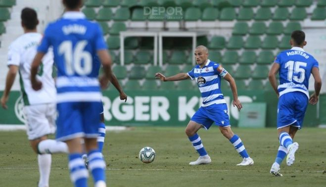 Bergantiños, en un partido con el Deportivo de la Coruña.