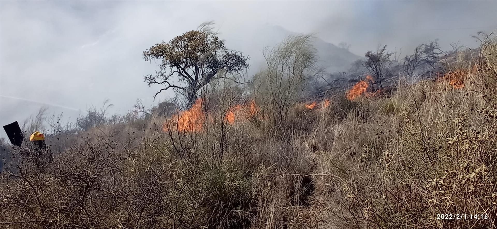 El incendio en el paraje de la ermita 