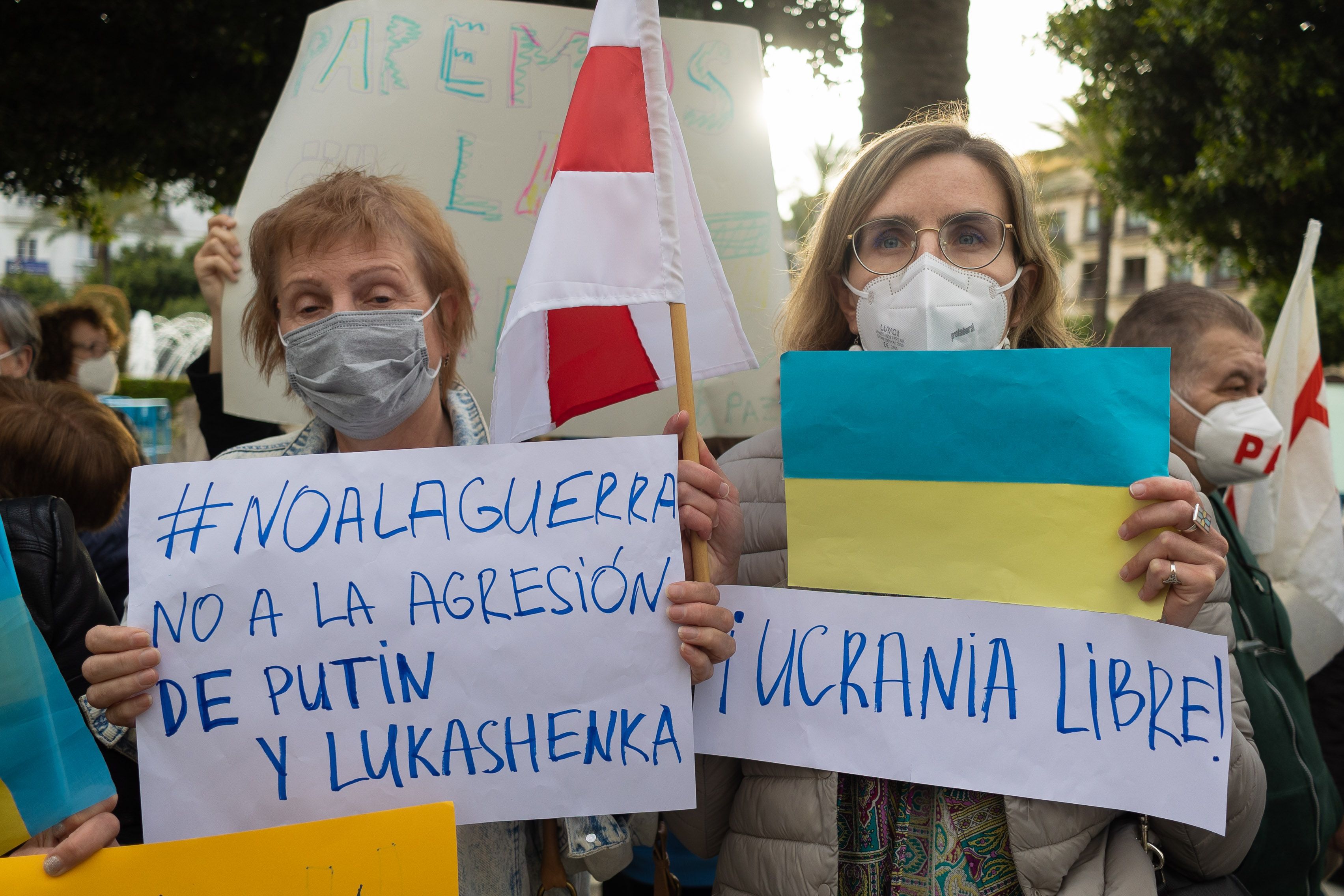 Indignación en las calles de Jerez por el ataque ruso.