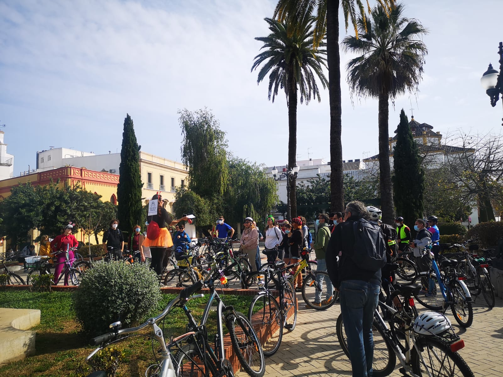 Último paseo colectivo de la Masa Crítica en Jerez.