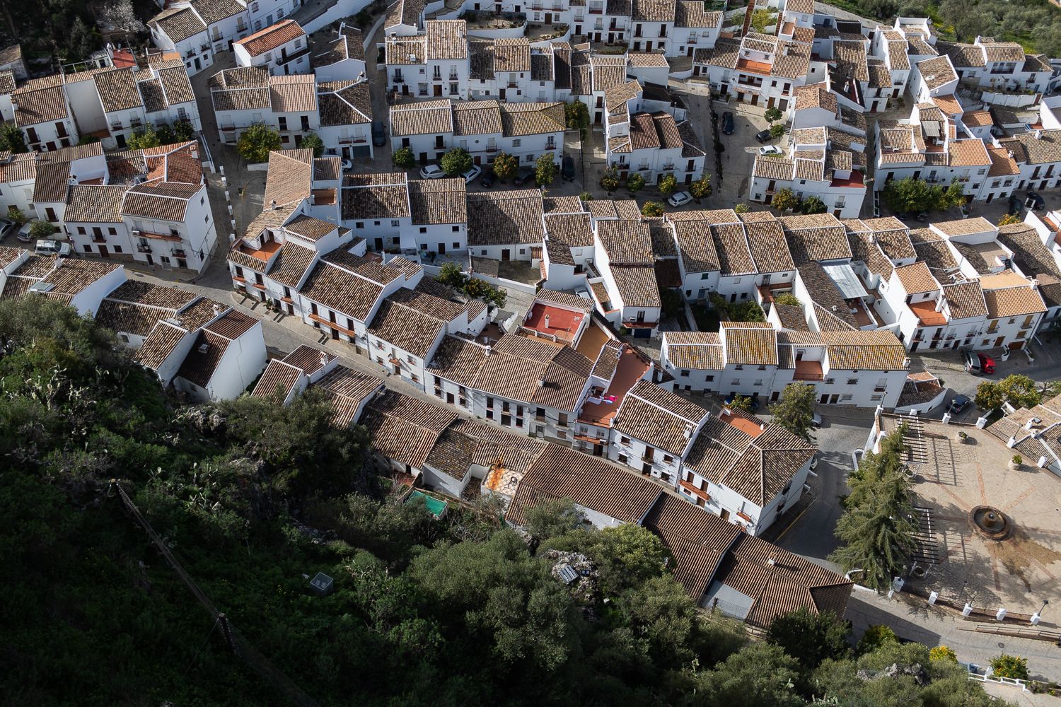 Zahara de la Sierra desde uno de los puntos de su castillo