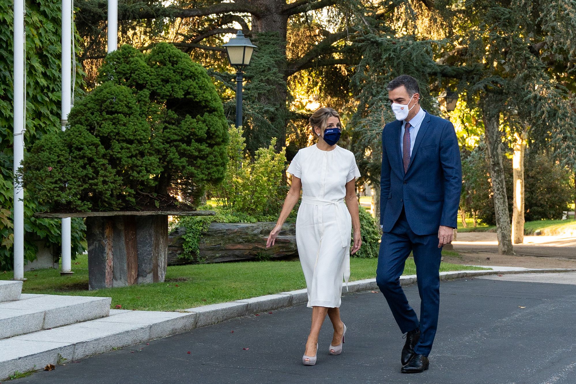 Yolanda Díaz (Unidas Podemos) junto a Pedro Sánchez (PSOE), en una imagen de archivo.