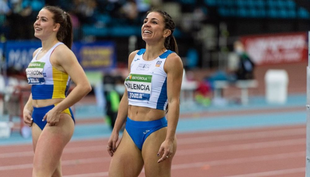 Maribel Pérez, en el Campeonato de España de atletismo 2022. 