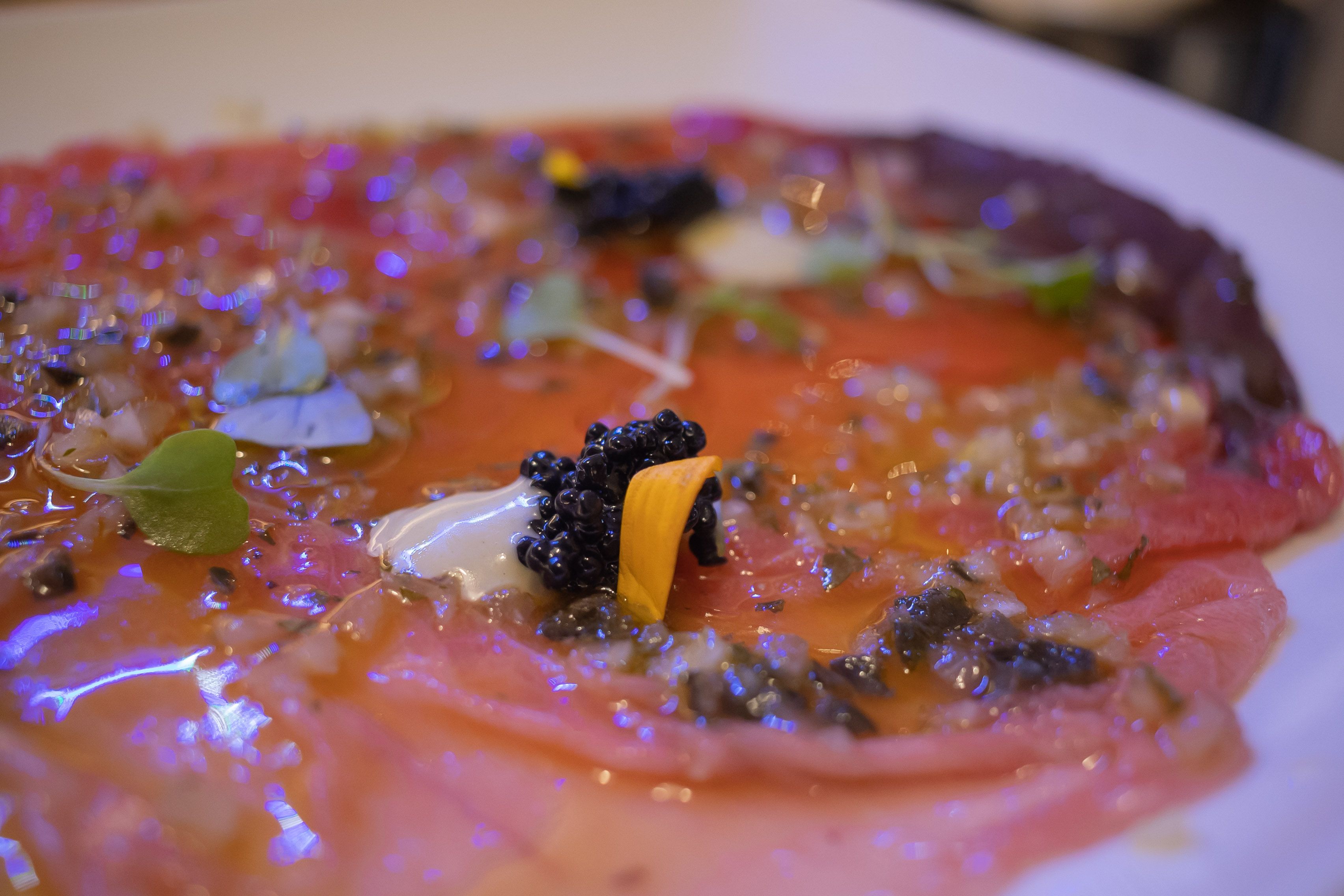 Carpacho de atún.
